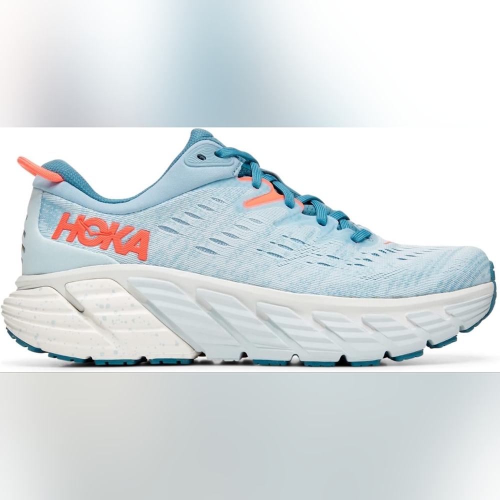 Hoka Obe Gaviota 4 Blue Orange Running Sneakers Women 10B Or Men 8.5B